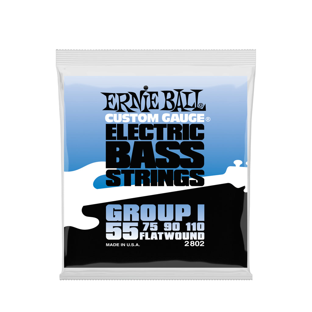 Ernie Ball Flatwound Group I Electric Bass Strings - 55-110 Gauge