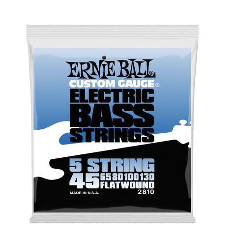 Ernie Ball Flatwound 5-string Electric Bass Strings - 45-130 Gauge