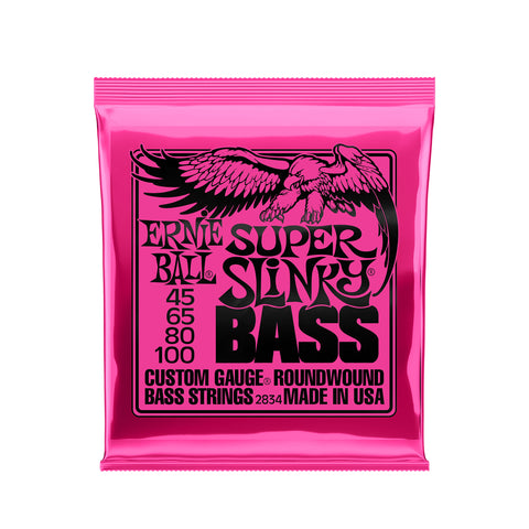 Ernie Ball Super Slinky Nickel Wound Electric Bass Strings - 45-100 Gauge