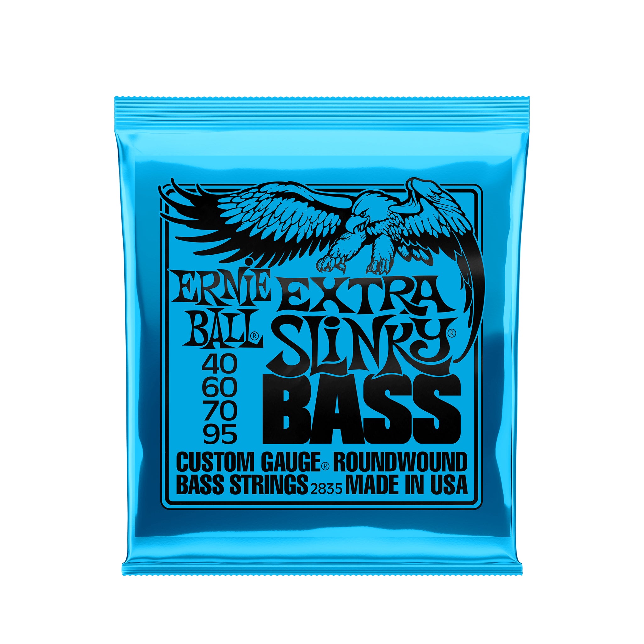 Ernie Ball Extra Slinky Nickel Wound Electric Bass Strings - 40-95 Gauge