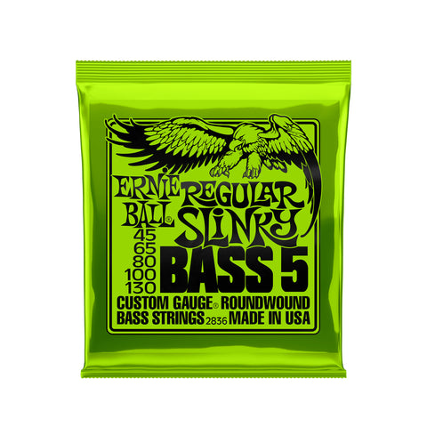 Ernie Ball Regular Slinky 5-String Nickel Wound Electric Bass Strings - 45-130