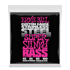 Ernie Ball Super Slinky Stainless Steel Electric Bass Strings - 45-100 Gauge