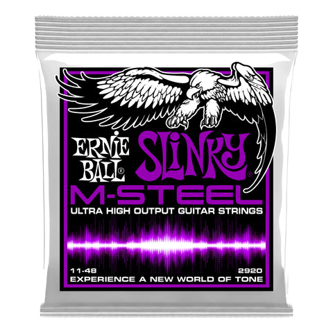 Ernie Ball Power Slinky M-Steel Electric Guitar Strings - 11-48 Gauge