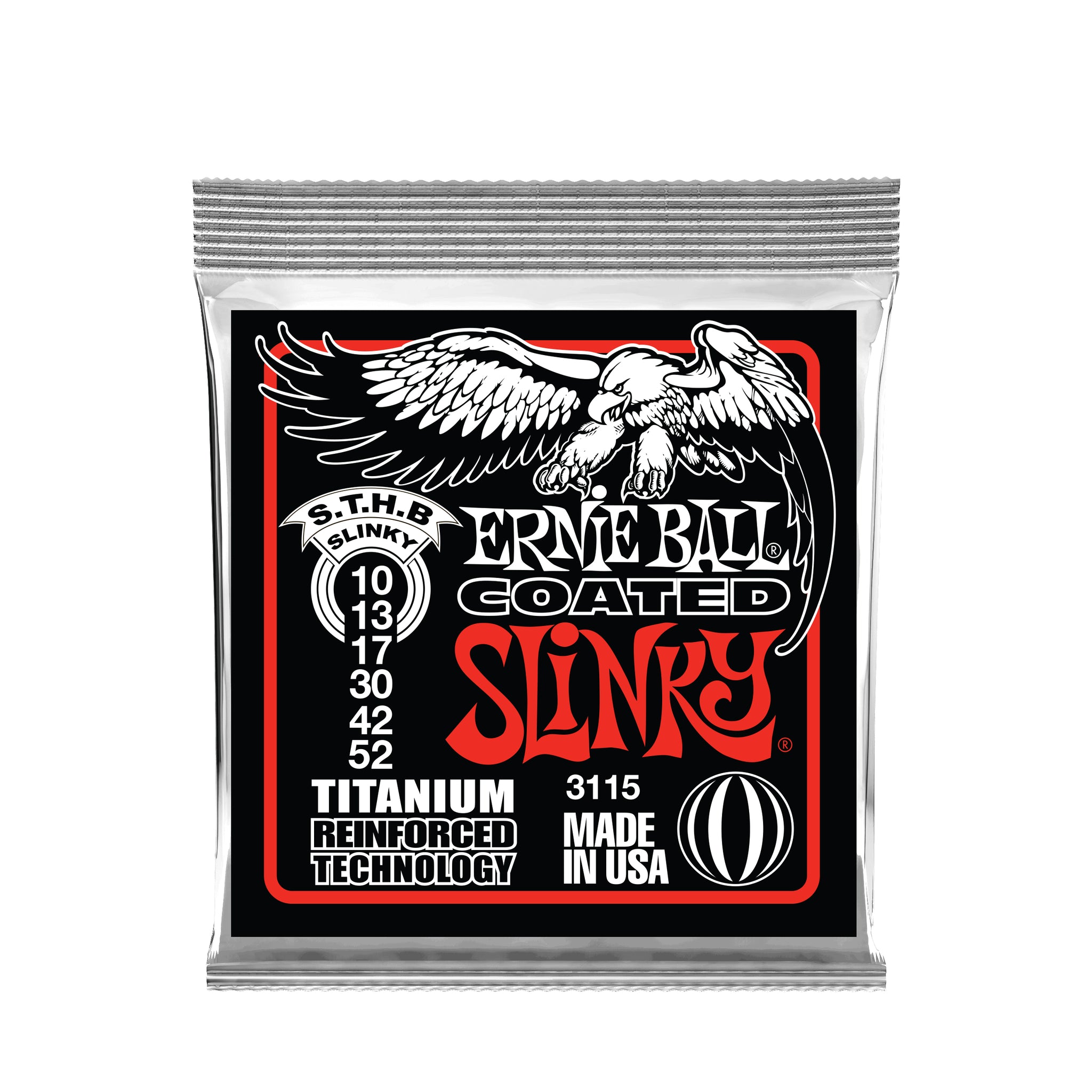Ernie Ball Skinny Top/ Heavy Slinky Titanium RPS Electric Guitar Strings 10-52