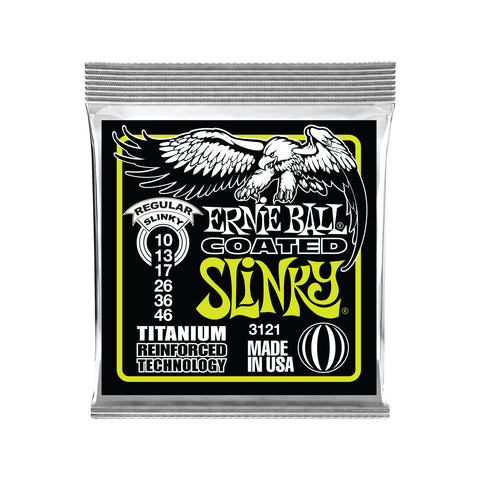 Ernie Ball Regular Slinky Coated Titanium RPS Electric Guitar Strings 10-46