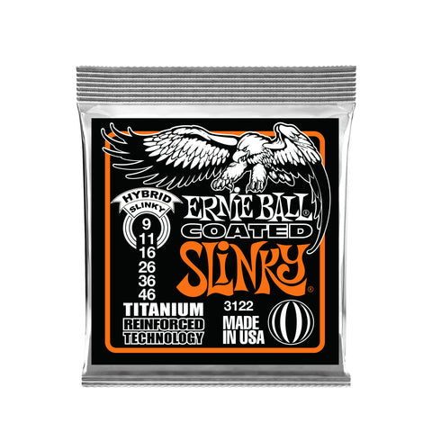 Ernie Ball Hybrid Slinky Coated Titanium RPS Electric Guitar Strings 9-46 Gauge