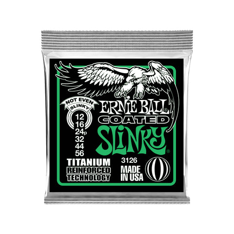 Ernie Ball Not Even Slinky Coated Titanium RPS Electric Guitar Strings 12-56