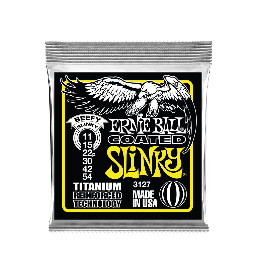 Ernie Ball Beefy Slinky Coated Titanium RPS Electric Guitar Strings 11-54 Gauge