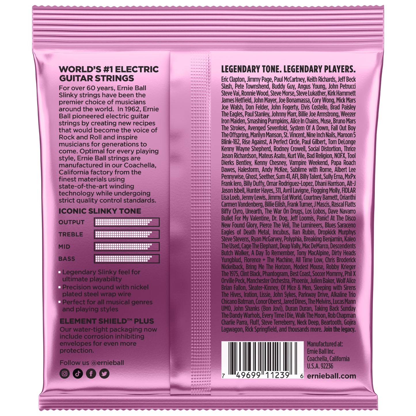Ernie Ball Mega Slinky Nickel Wound Electric Guitar Strings 3 Pack - 10.5-48