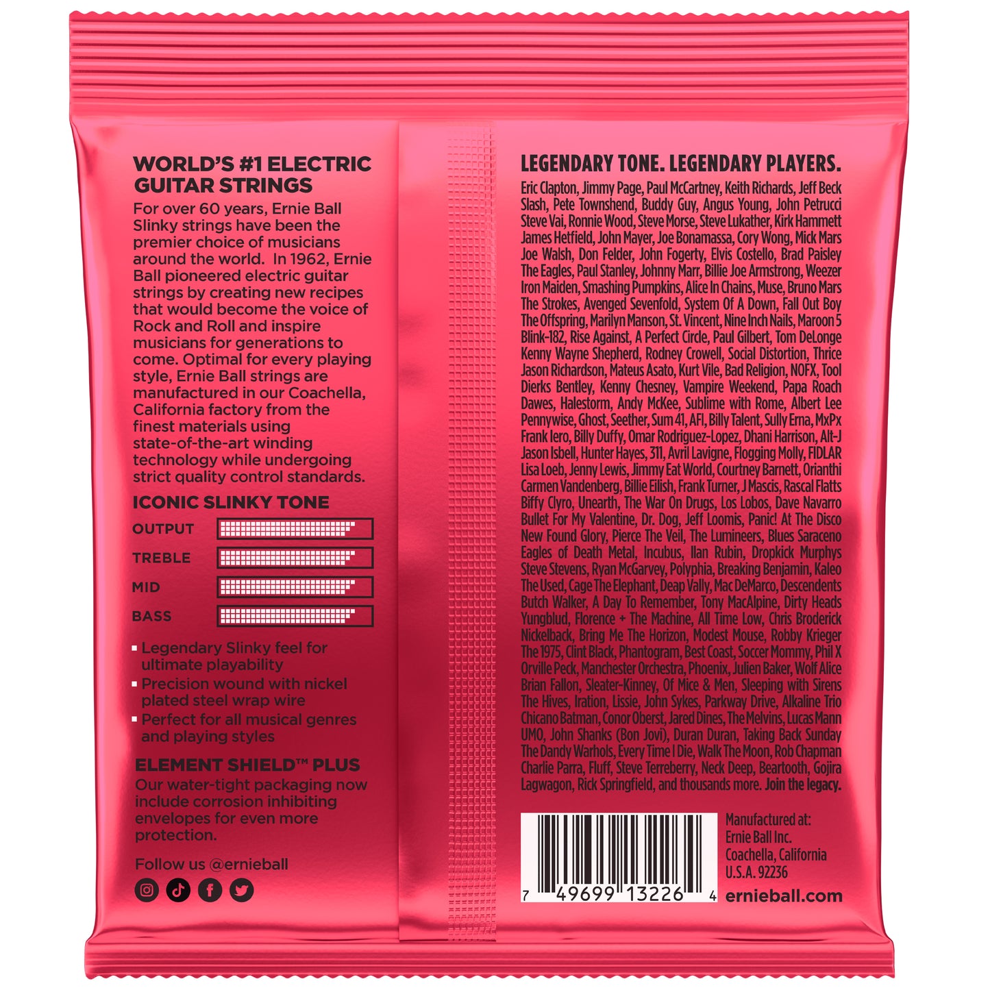 Ernie Ball Burly Slinky Nickel Wound Electric Guitar Strings 3 Pack 11-52 Gauge