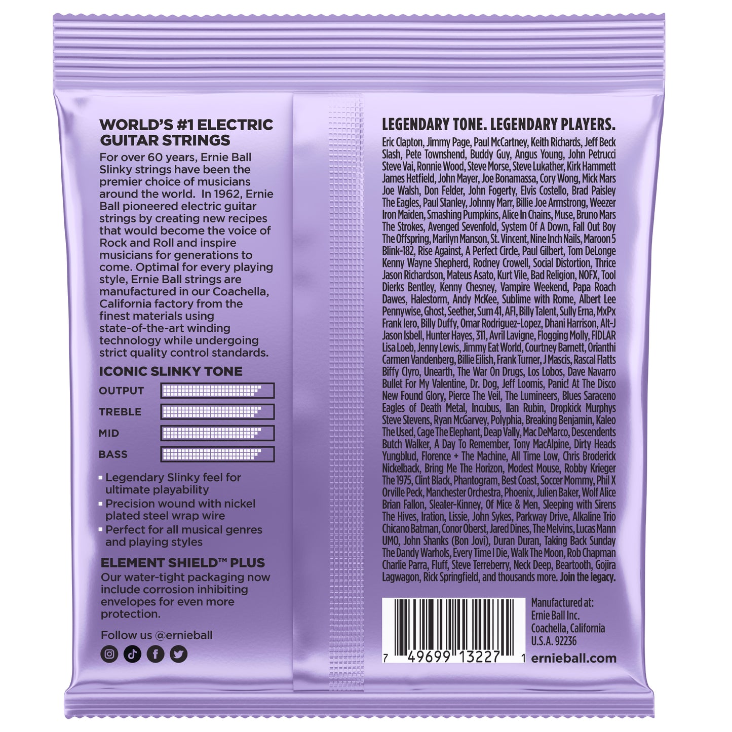 Ernie Ball Ultra Slinky Nickel Wound Electric Guitar Strings 3 Pack, 10-48 Gauge
