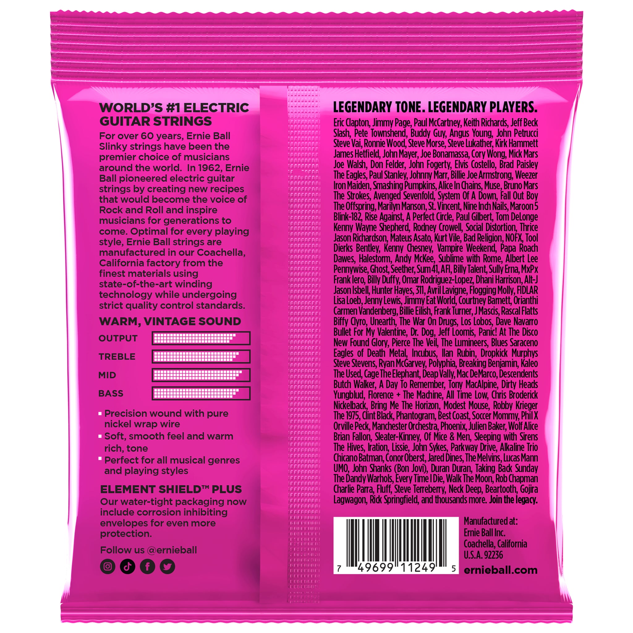 Ernie Ball Super Slinky Classic Rock n Roll Nickel Electric Guitar String 3-Pack