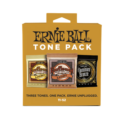 Ernie Ball Light Acoustic Guitar String Tone Pack - 11-52 Gauge