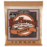 Ernie Ball Earthwood Light Phosphor Bronze Acoustic Guitar Strings 3 Pack 11-52
