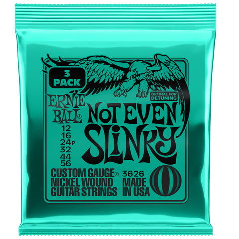 Ernie Ball Not Even Slinky Nickel Wound Electric Strings 3 Pack - 12-56 Gauge