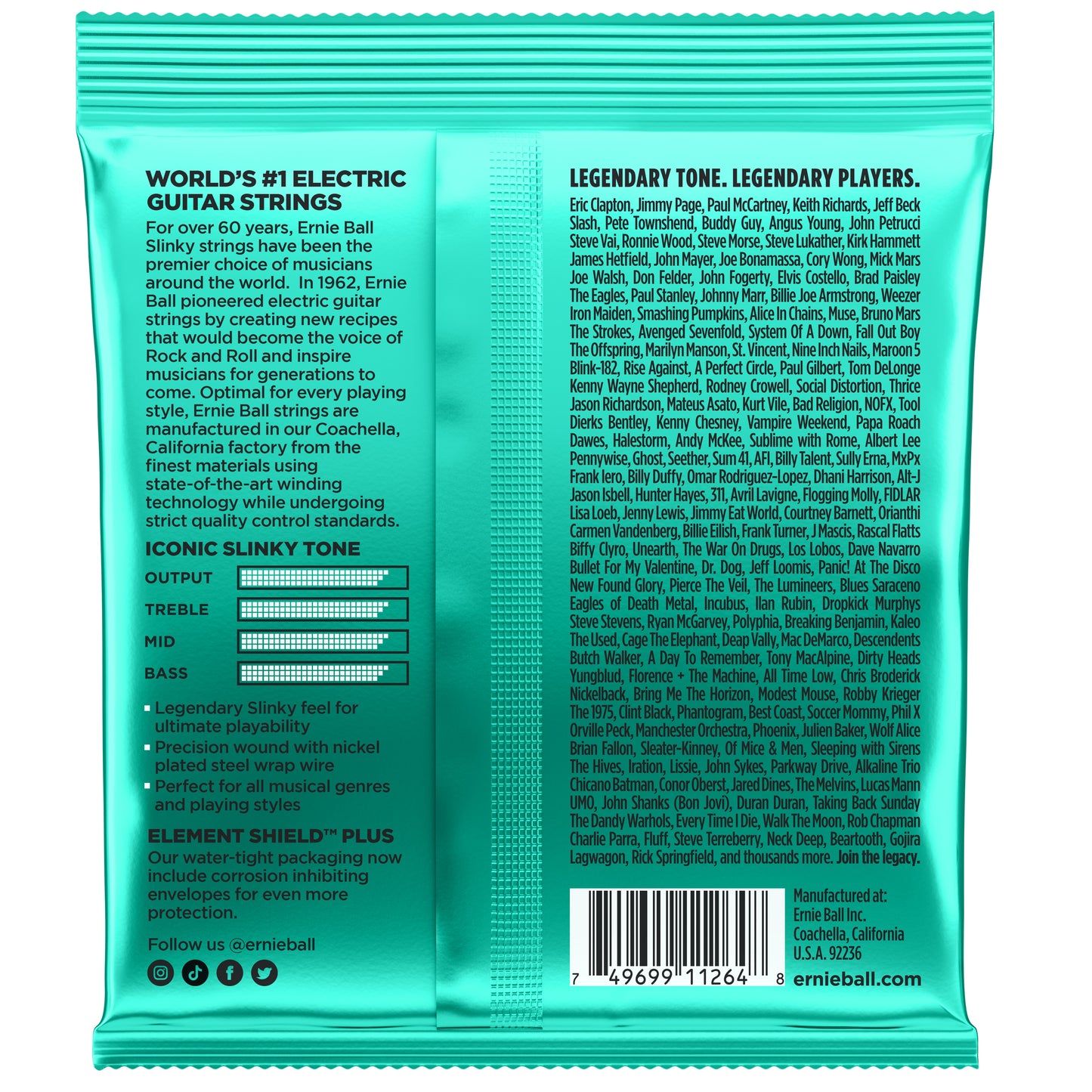 Ernie Ball Not Even Slinky Nickel Wound Electric Strings 3 Pack - 12-56 Gauge