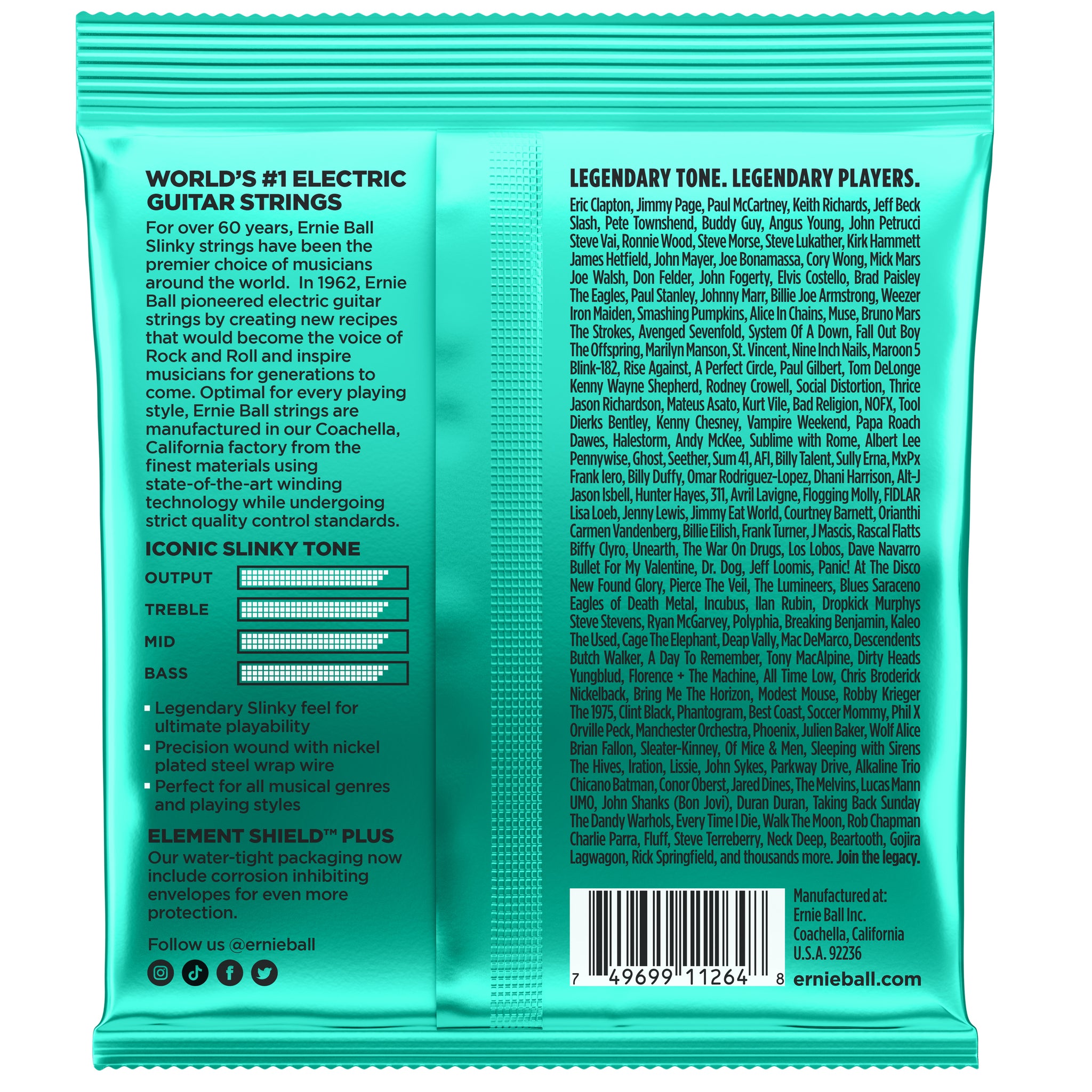 Ernie Ball Not Even Slinky Nickel Wound Electric Strings 3 Pack - 12-56 Gauge
