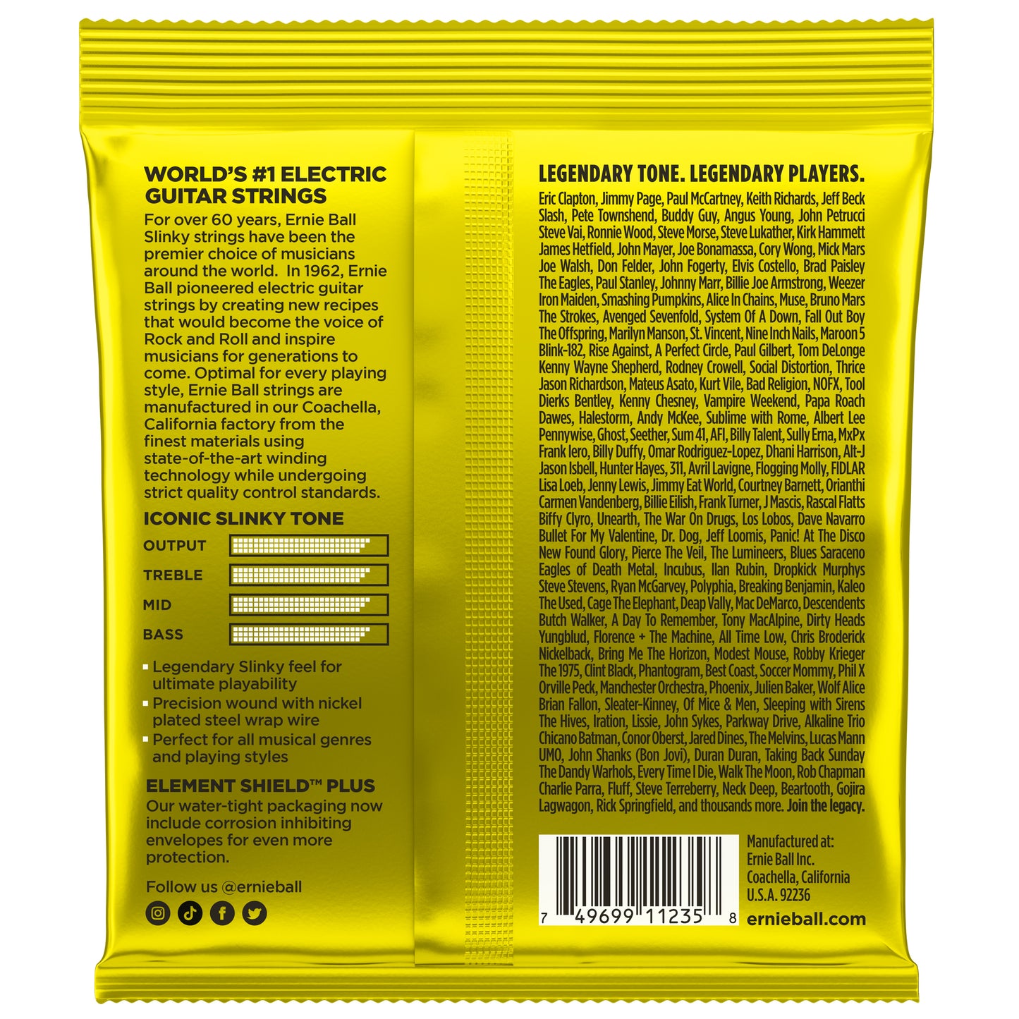 Ernie Ball Beefy Slinky  Nickel Wound Electric Strings 3 Pack - 11-54 Gauge