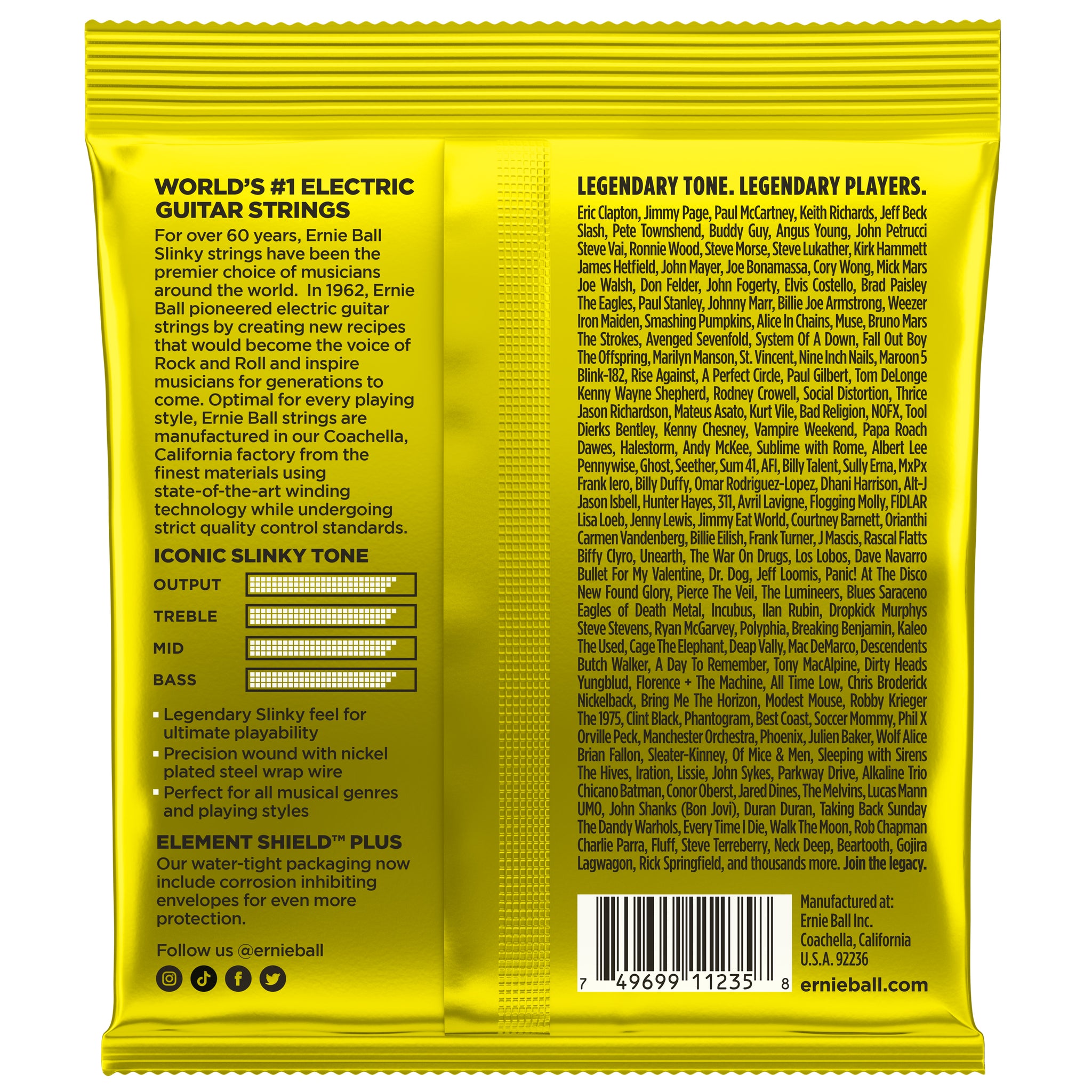 Ernie Ball Beefy Slinky  Nickel Wound Electric Strings 3 Pack - 11-54 Gauge