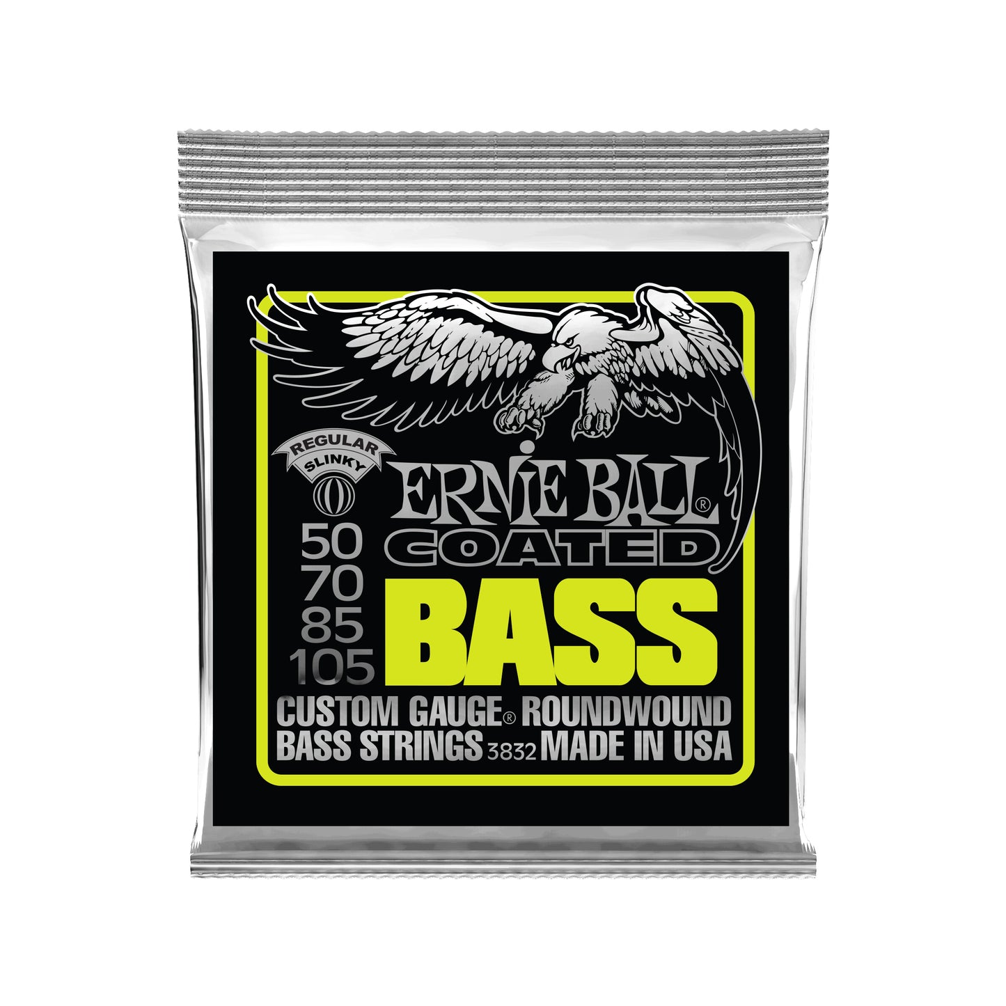 Ernie Ball Regular Slinky Coated Electric Bass Strings - 50-105 Gauge