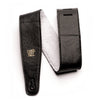 Ernie Ball 2.5" Adjustable Italian Leather Guitar Strap with Fur Padding Black
