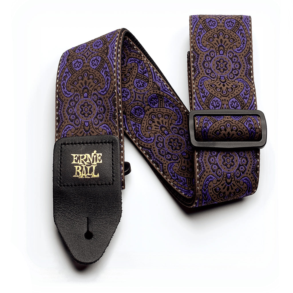 Ernie Ball Purple Paisley Jacquard Guitar Strap PlayMusic123