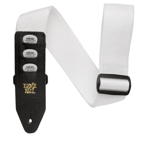 Ernie Ball White Polypro Pickholder Strap