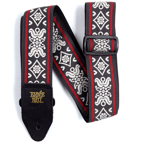 Ernie Ball Blackjack Red Jacquard Strap