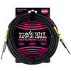 Ernie Ball 20' Straight / Straight Instrument Cable - Black