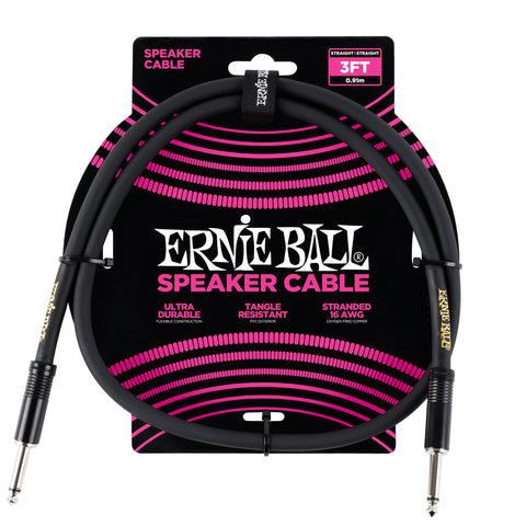 Ernie Ball 3' Straight / Straight Speaker Cable