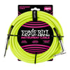 Ernie Ball 18' Braided Straight / Angle Instrument Cable Neon - Yellow