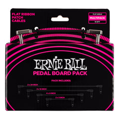 Ernie Ball Flat Ribbon Patch Cables Pedalboard Multi-Pack - Black