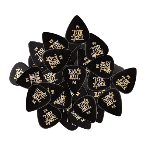 Ernie Ball Medium Black Cellulose Picks, bag of 144