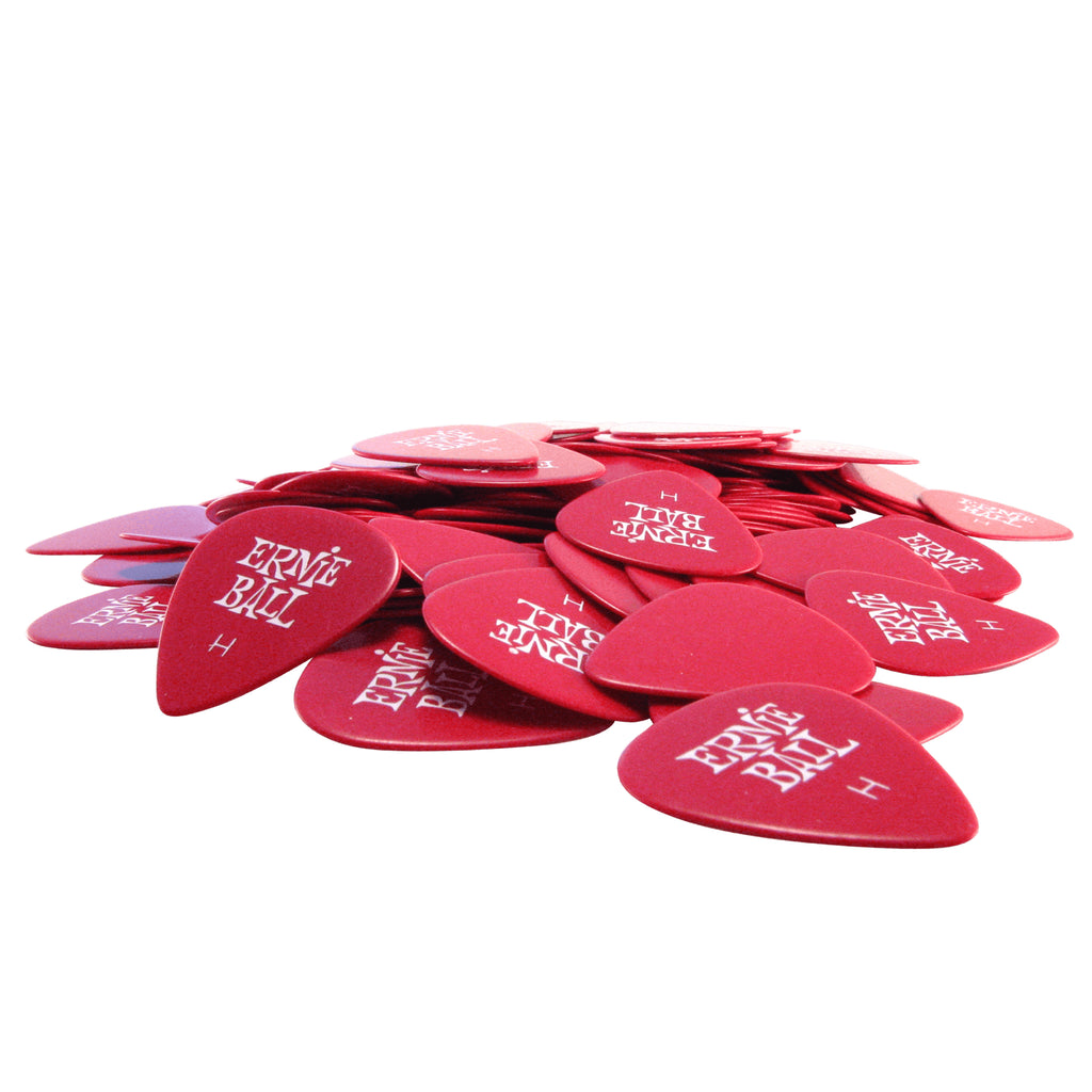 Ernie Ball Heavy Red Cellulose Picks, bag of 144