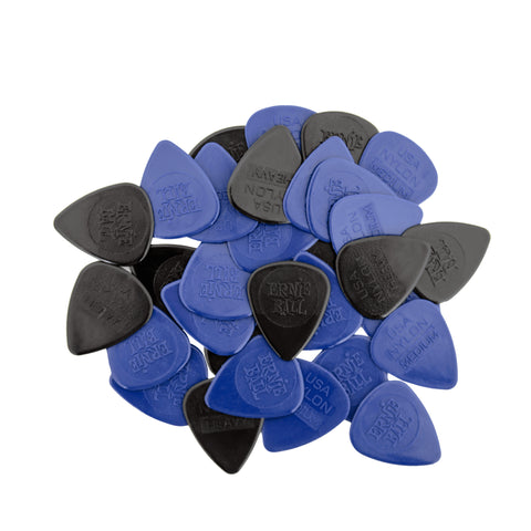 Ernie Ball Mixed Thickness Nylon Picks (Medium, Heavy) bag of 50