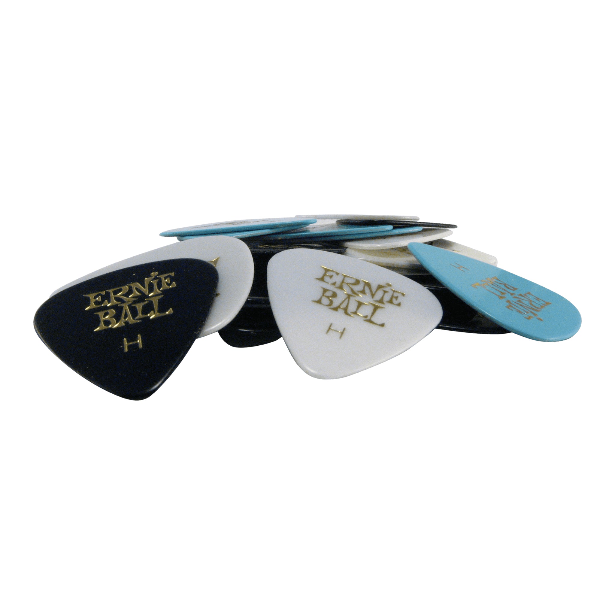 Ernie Ball Heavy Assorted Color Cellulose Picks, bag of 24