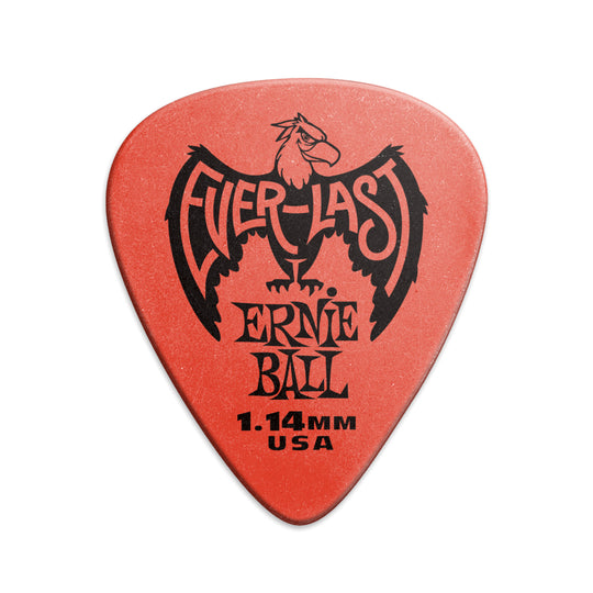 Ernie Ball 1.14mm Red Everlast Picks 12-pack