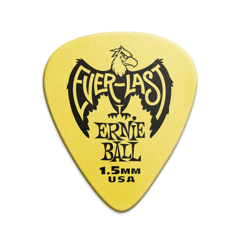 Ernie Ball 1.5mm Yellow Everlast Picks 12-pack