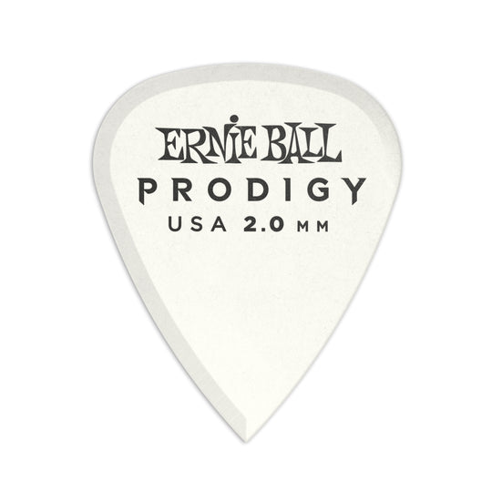 Ernie Ball 2.0mm White Standard Prodigy Picks 6-pack