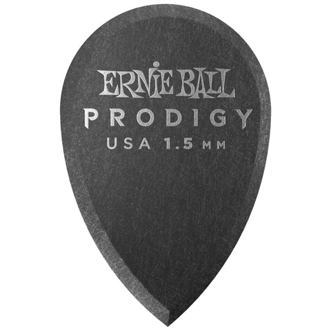 Ernie Ball 1.5mm Black Teardrop Prodigy Picks 6-pack