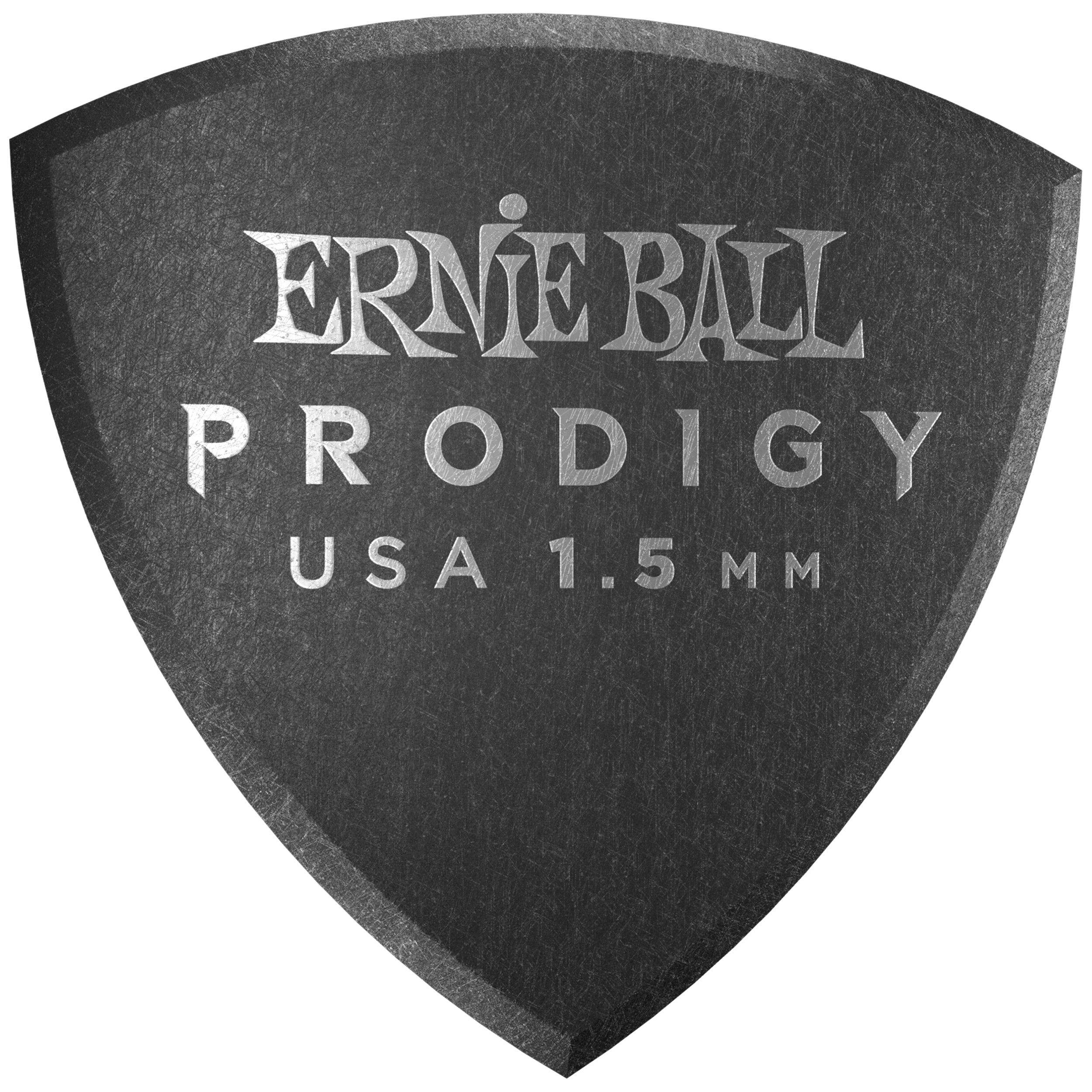 Ernie Ball 1.5mm Black Large Shield Prodigy Picks 6-pack  