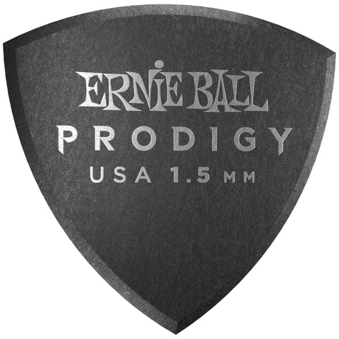 Ernie Ball 1.5mm Black Large Shield Prodigy Picks 6-pack
