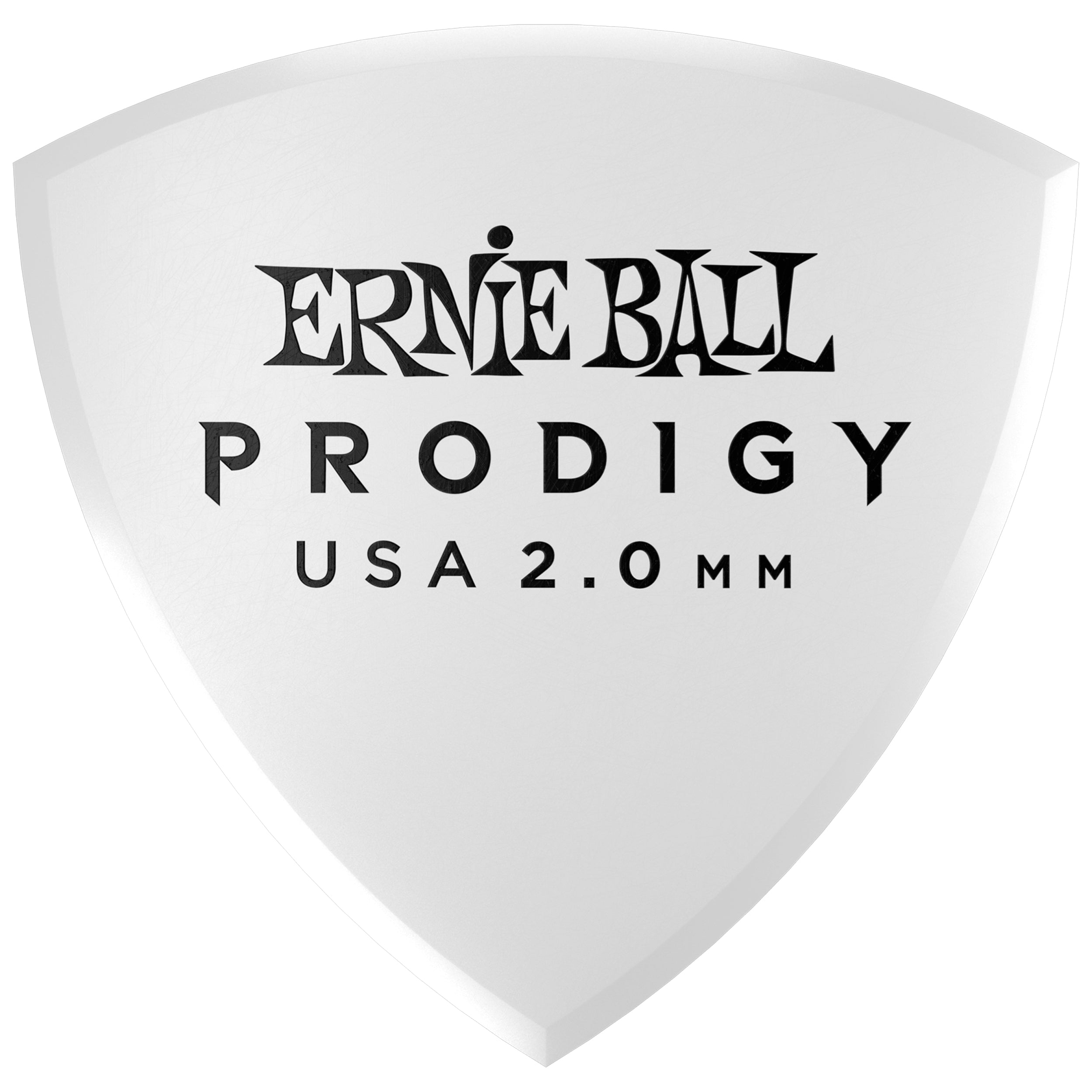 Ernie Ball 2.0mm White Large Shield Prodigy Picks 6-pack  