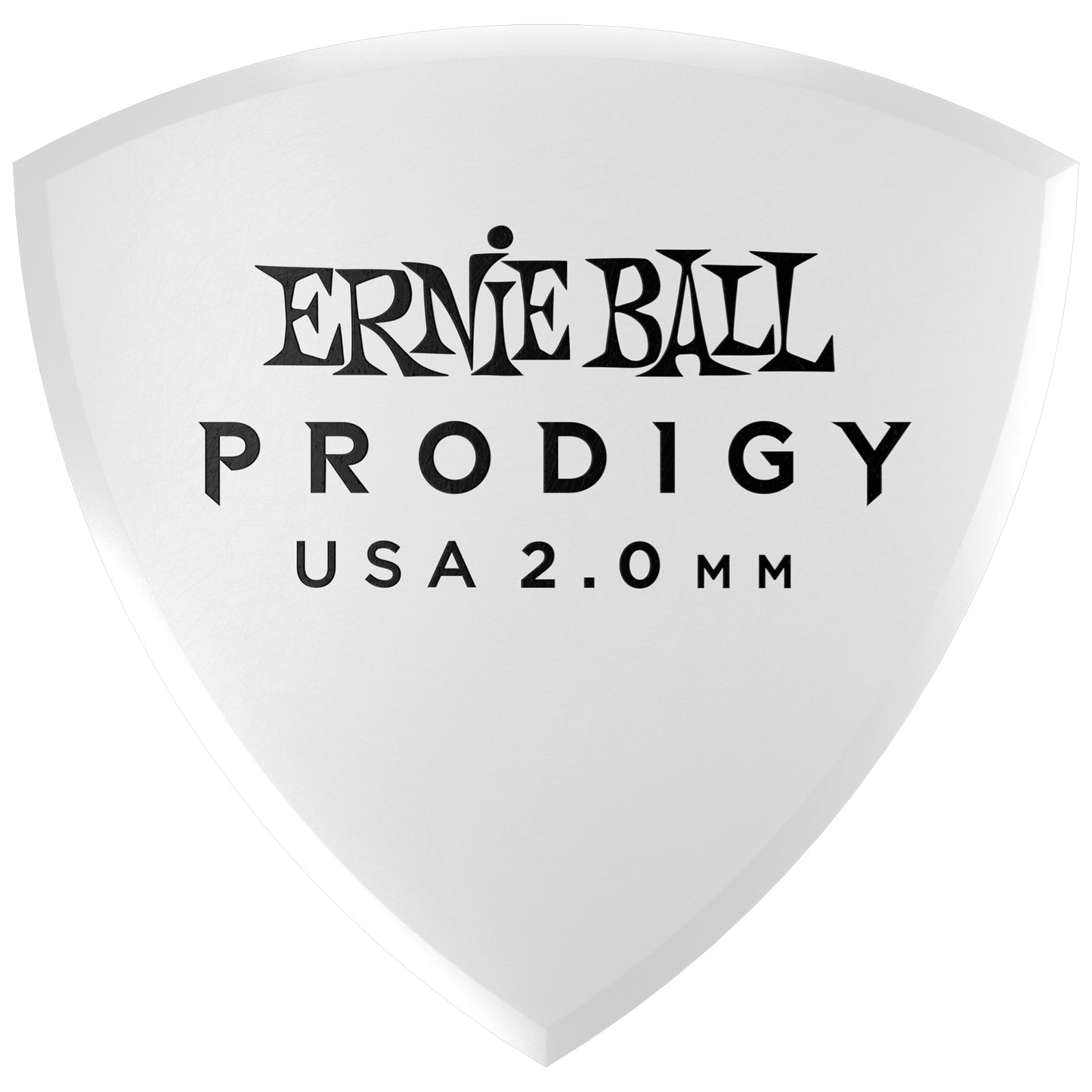Ernie Ball 2.0mm White Large Shield Prodigy Picks 6-pack  