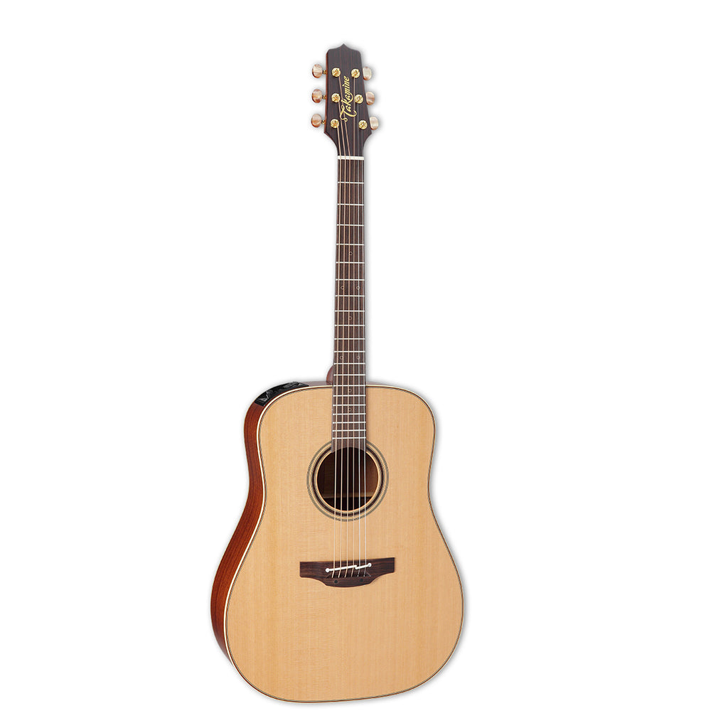 Takamine P3D Dreadnought Acoustic Electric Guitar With Case, Natural Satin