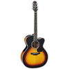 Takamine P6JC Jumbo Cutaway Acoustic Elecrtric Guitar With Case, Brown Sunburst