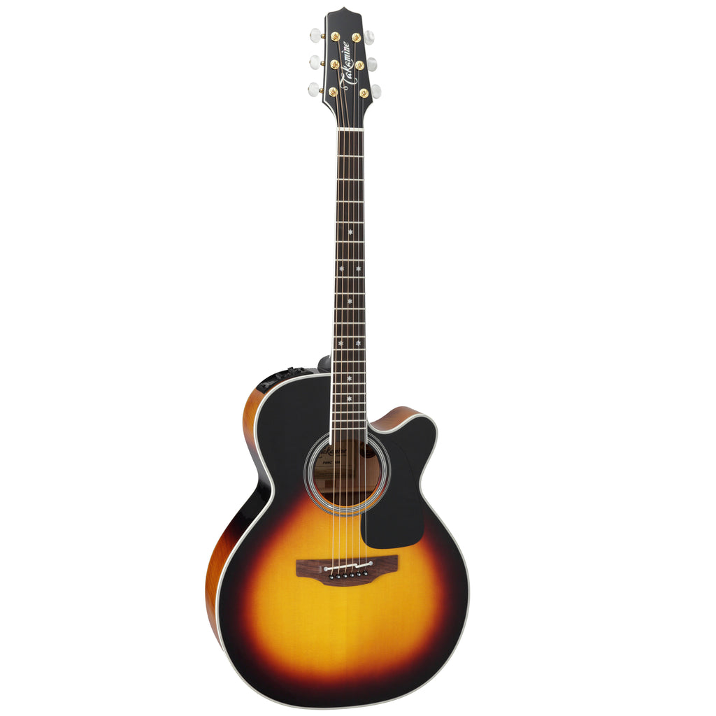 Takamine P6NC NEX Cutaway Acoustic Electric Guitar With Case, Brown Sunburst