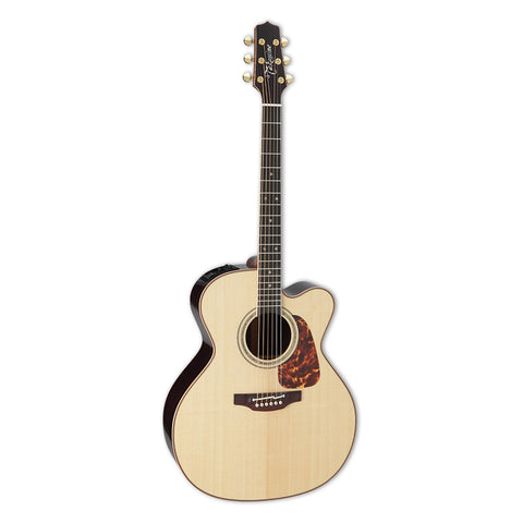 Takamine P7JC Jumbo Cutaway Acoustic Electric Guitar With Case, Natural Gloss