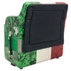 Polverini 34 Button 12 Bass 3 Switches Button Accordion FBE Red, White and Green