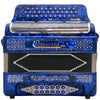 Polverini 34 Button 12 Bass 3 Switches Button Accordion GCF Blue